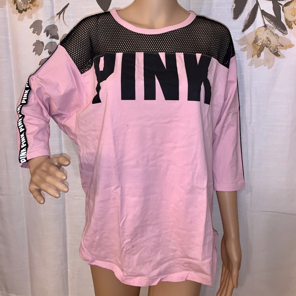 PINK 3/4 sleeve tee